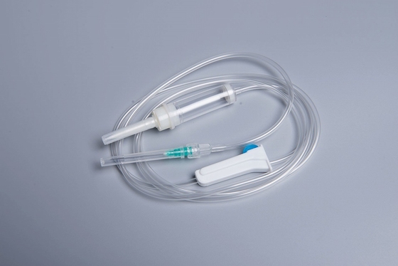 150cm Sterilized Stainless Steel Needle Disposable Infusion Set with Transparent Connector