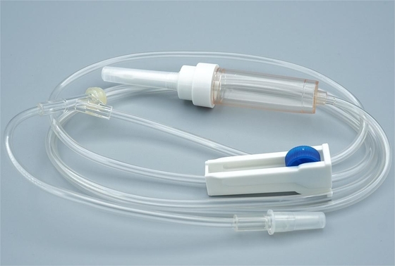 Adult Sterilized Hospital Surgical Soft Medical Supplies Disposable Infusion Giving Set With Needle Luer Slip Connector
