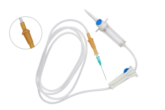 Luer Slip Connector Macro Filter Disposable Infusion Set Parts With Transparent Tube Color